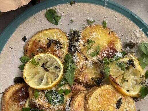 Lemon Oregano herby spuds