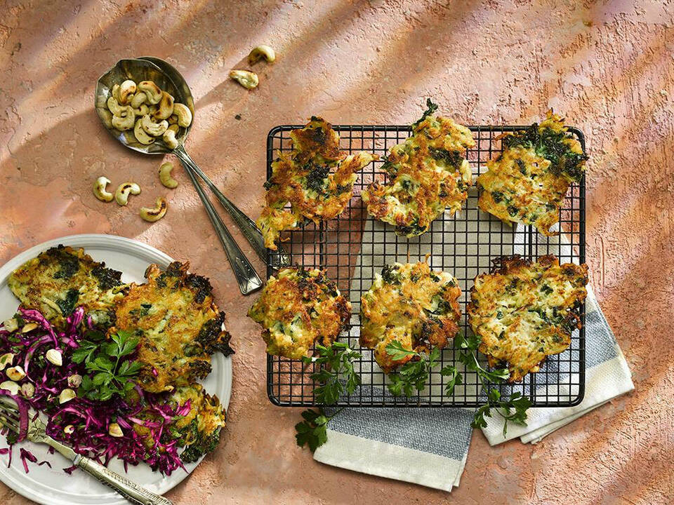 Indian Spiced Potato Kale Fritters